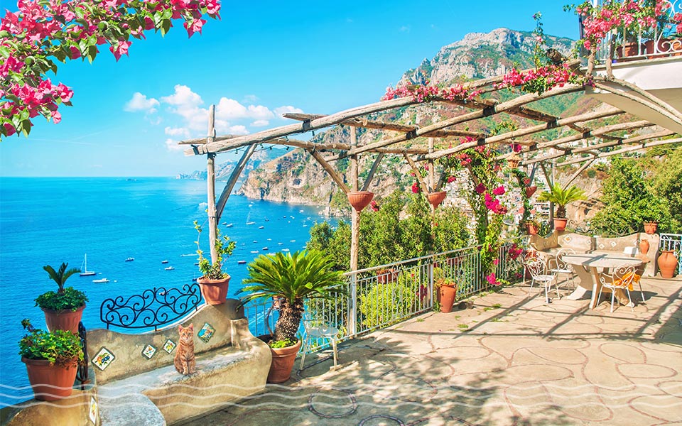 Yacht Charter Hotspot Terrace in Positano